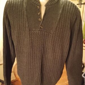 Nautica Men's Charcoal V-Neck Sweater